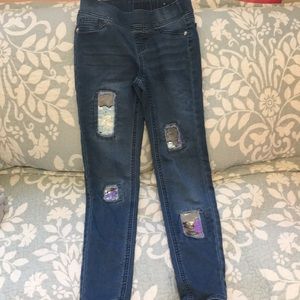 Justice mid rise leggings jeans